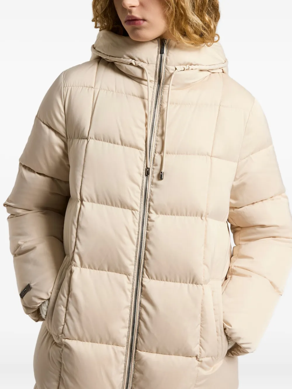 Peserico Gewatteerde jas Beige