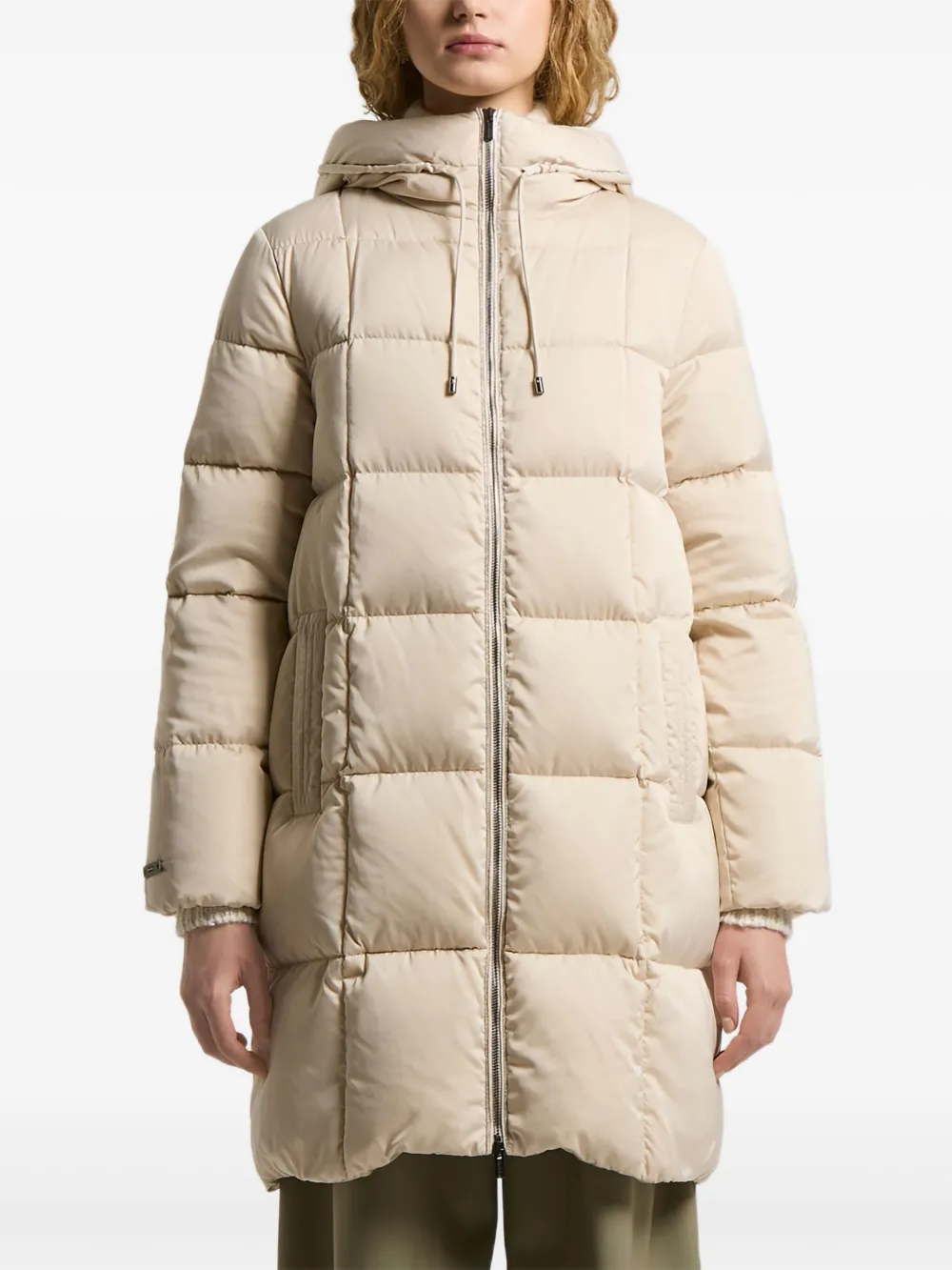 Peserico hooded padded coat | Neutrals | Image 1