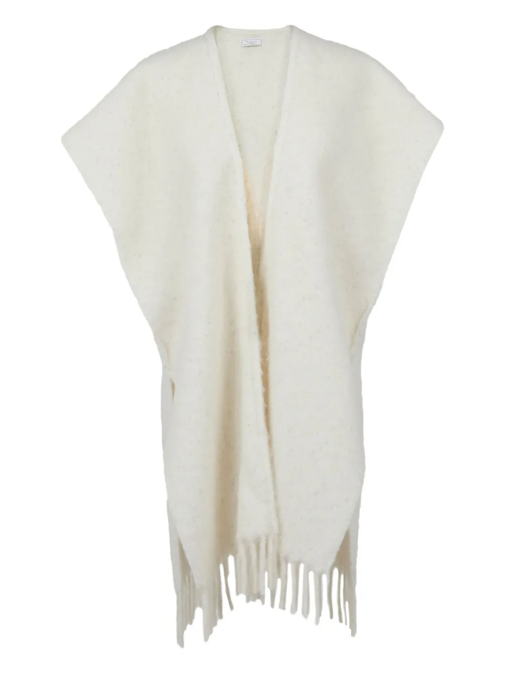 Peserico fringed cape | White | Image 1