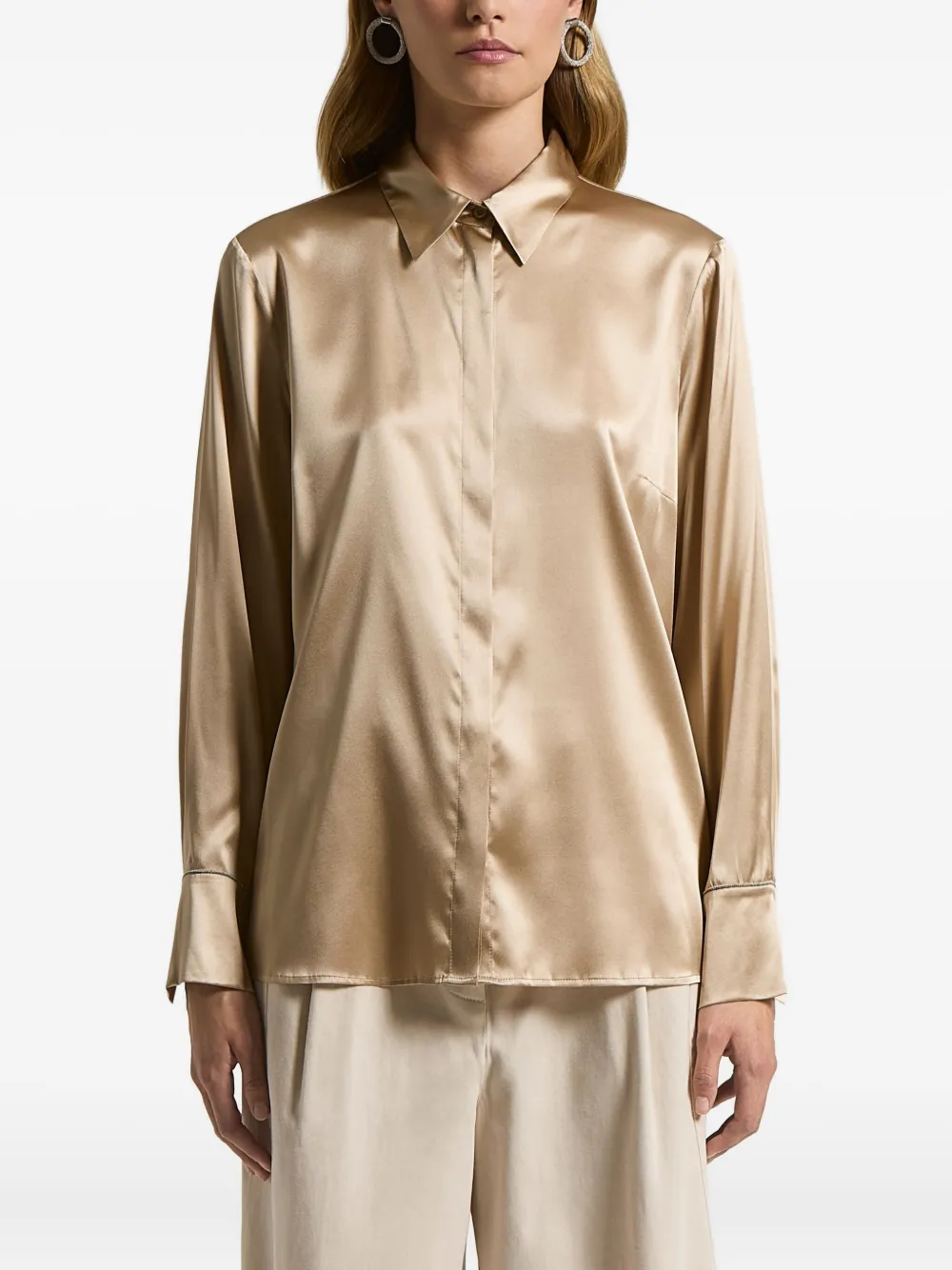 Peserico buttoned shirt - Neutrals