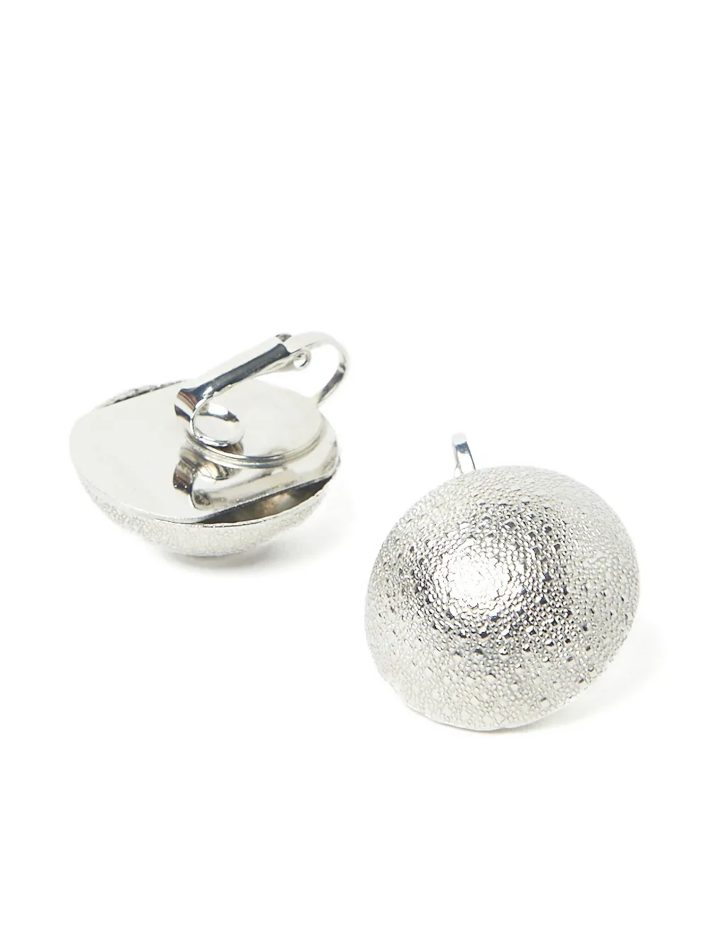 Peserico Dome oorbellen met textuur - Zilver