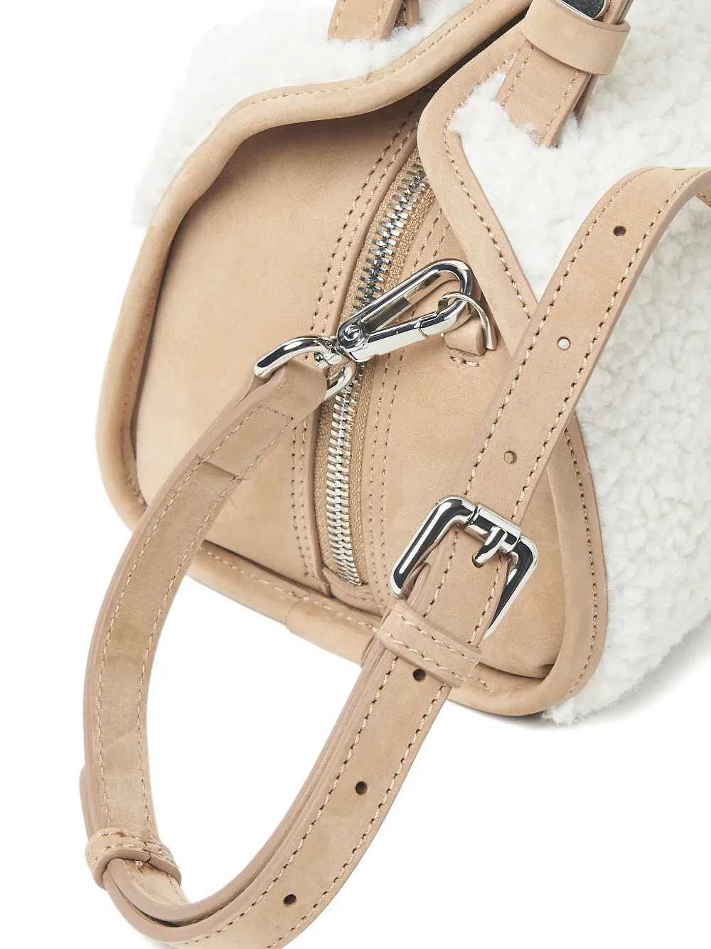 Peserico Mini Zip Handbag In White