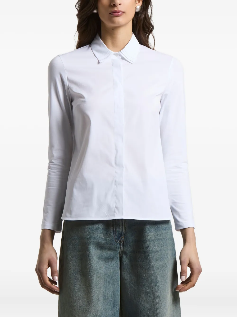 Peserico point-collar cotton shirt | White | Image 1