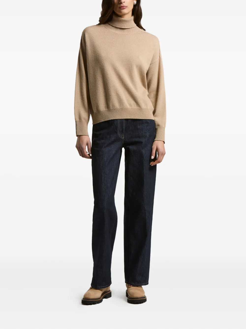 Peserico turtleneck ribbed-cuff sweater | Knitted Sweaters | Image 2