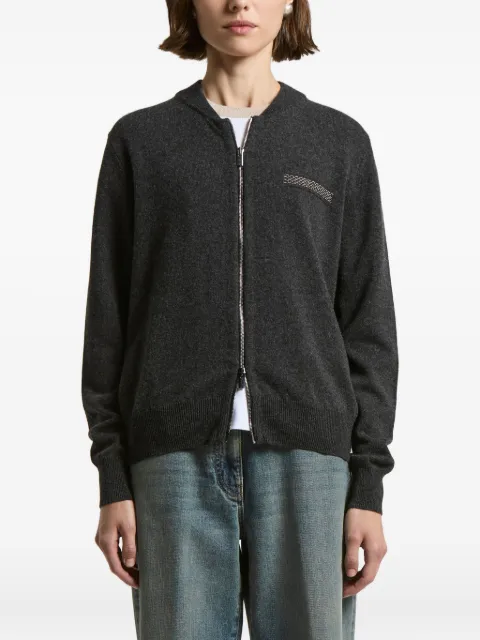 Peserico zip-fastening embellished-detail cardigan