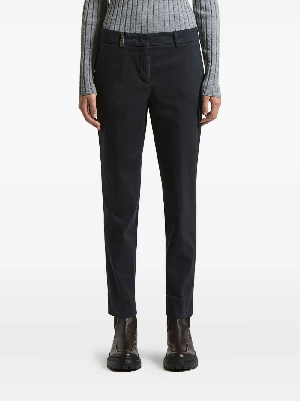 Peserico Five-pockets Trousers In Gray