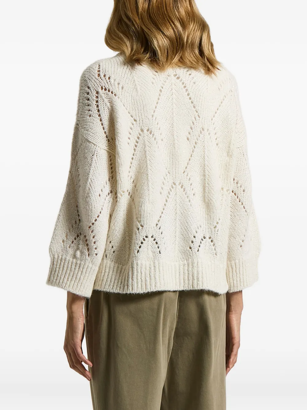 Peserico Roll-neck Sweater In White