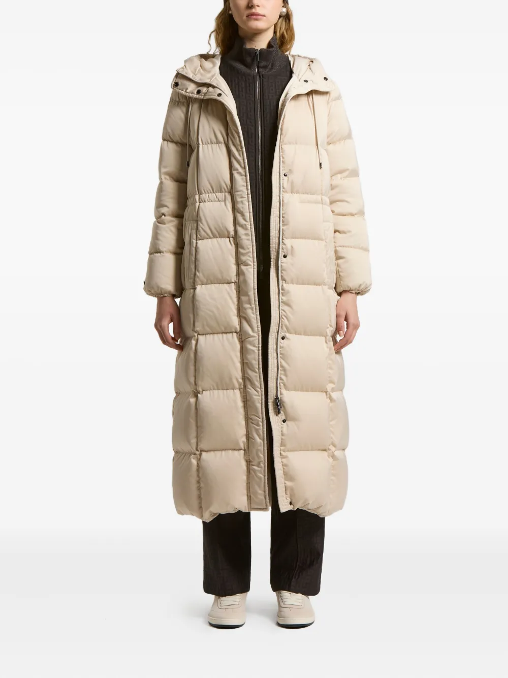 Peserico hooded quilted down coat | 单排扣大衣 | Image 2