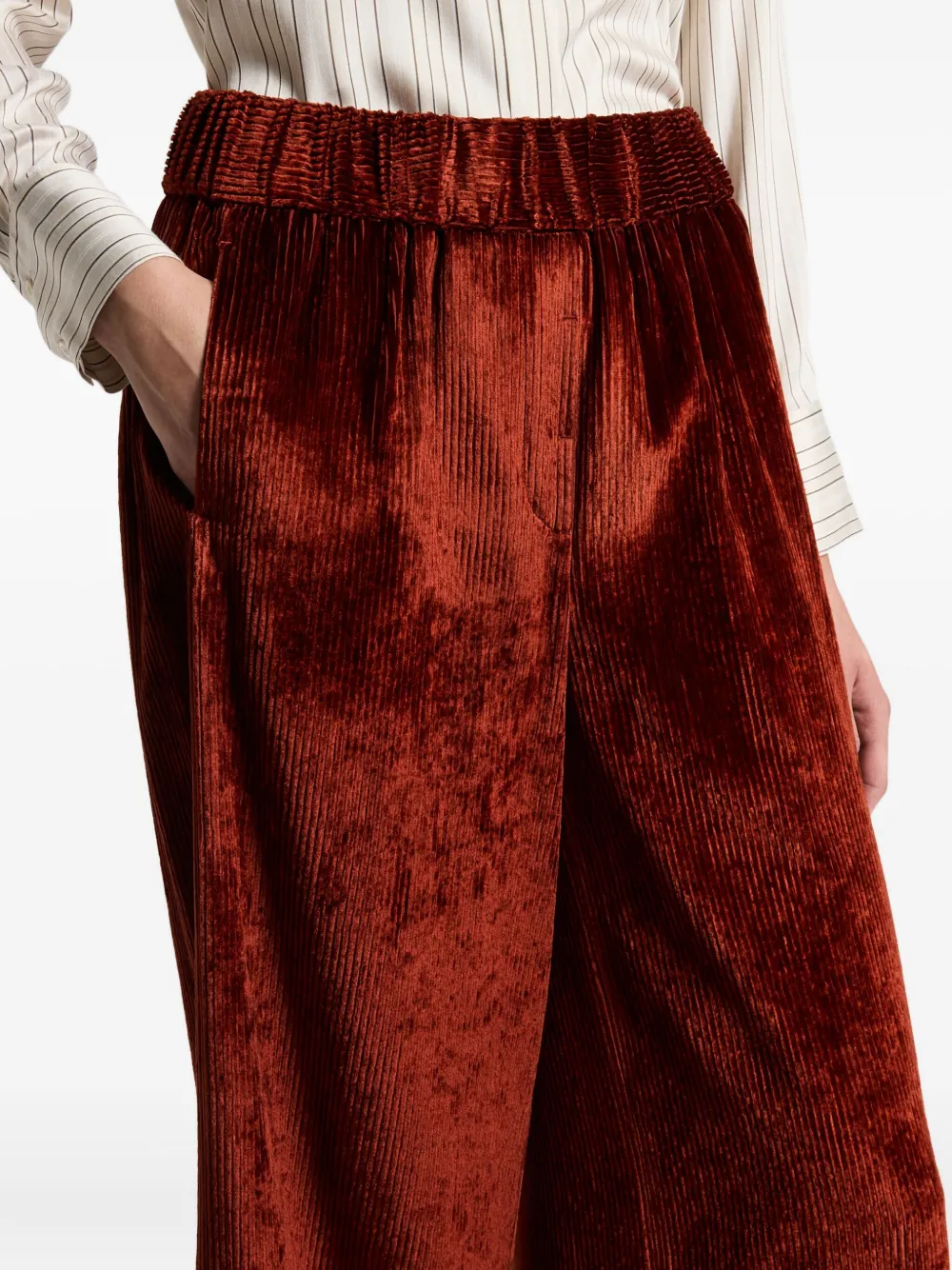 Peserico Corduroy Trousers In Brown