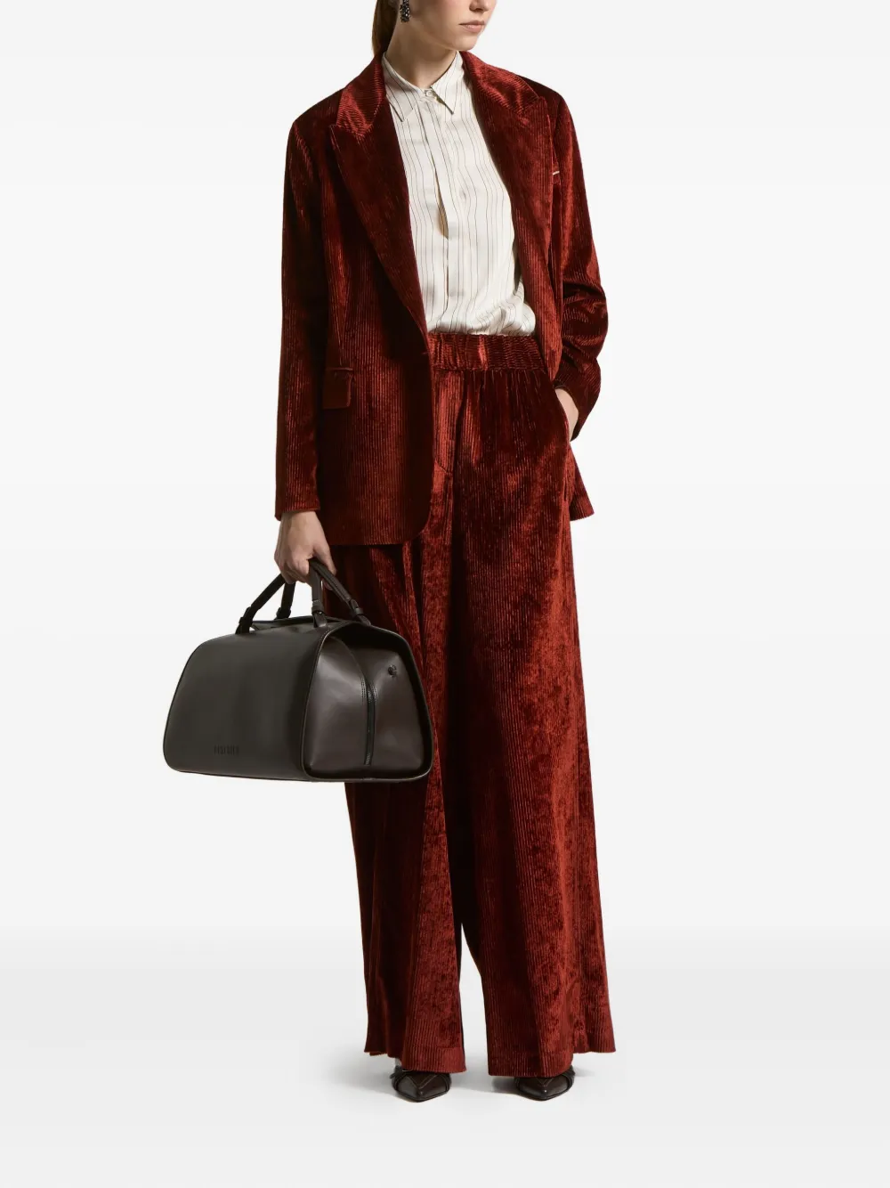 Peserico Corduroy Trousers In Brown