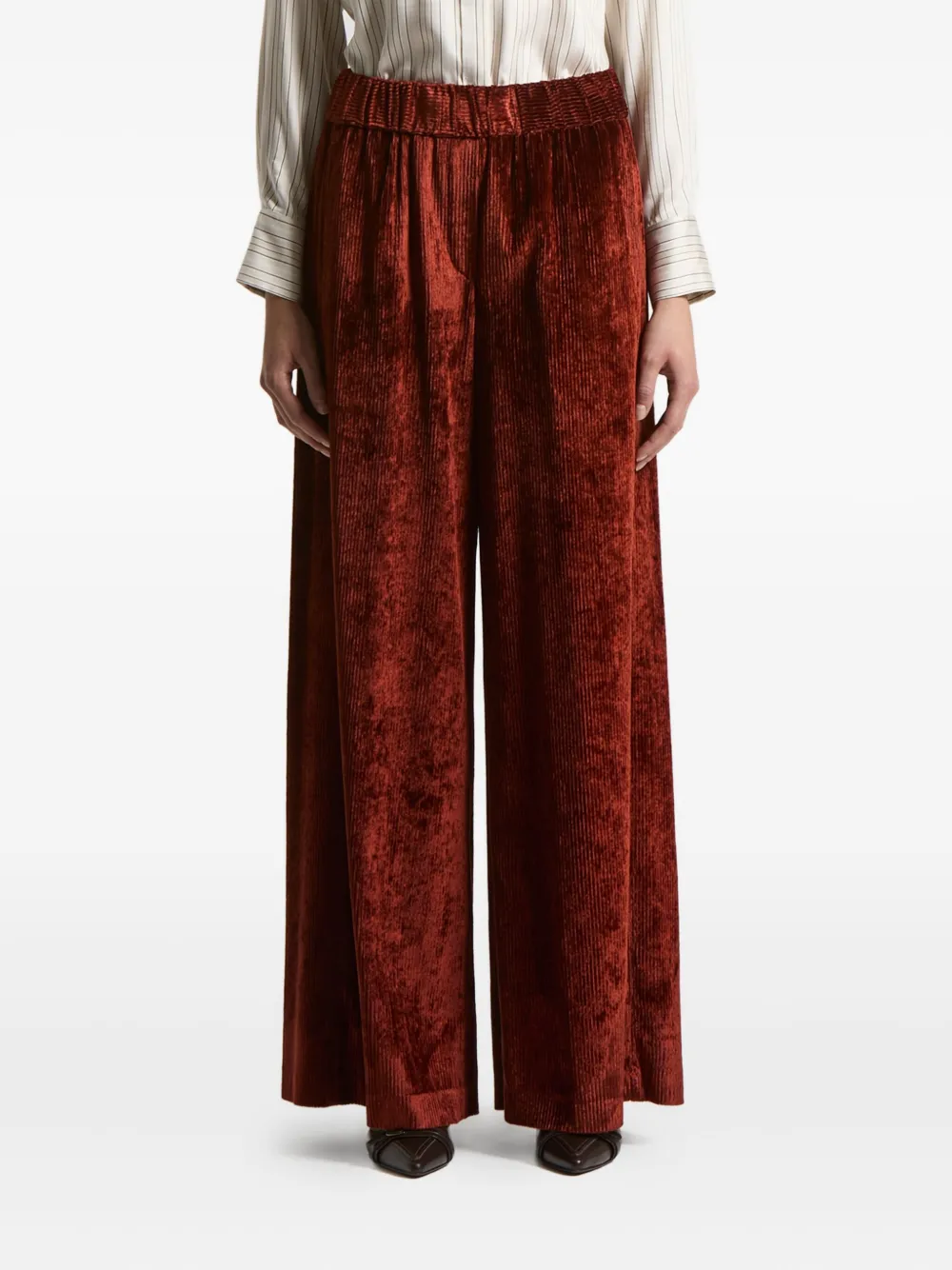 Peserico Corduroy Trousers In Brown