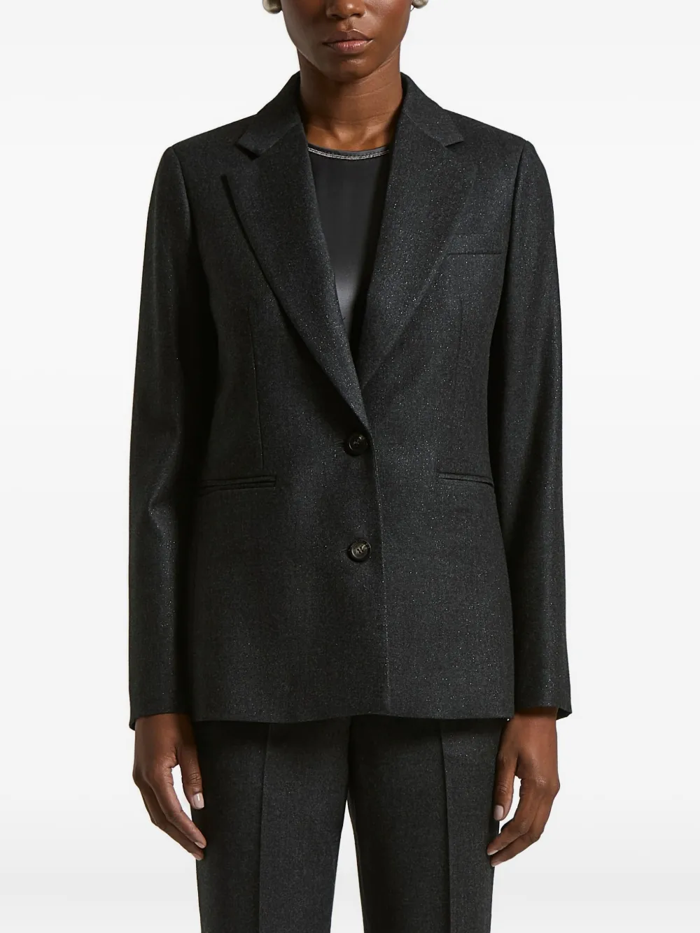 Peserico Long-sleeve Blazer In Gray