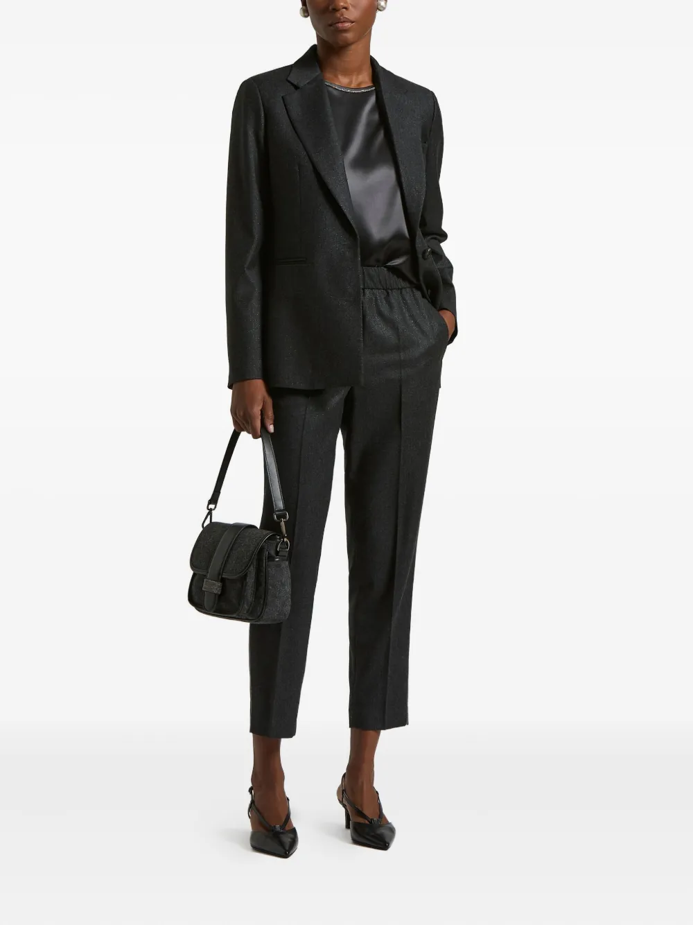 Peserico Long-sleeve Blazer In Gray