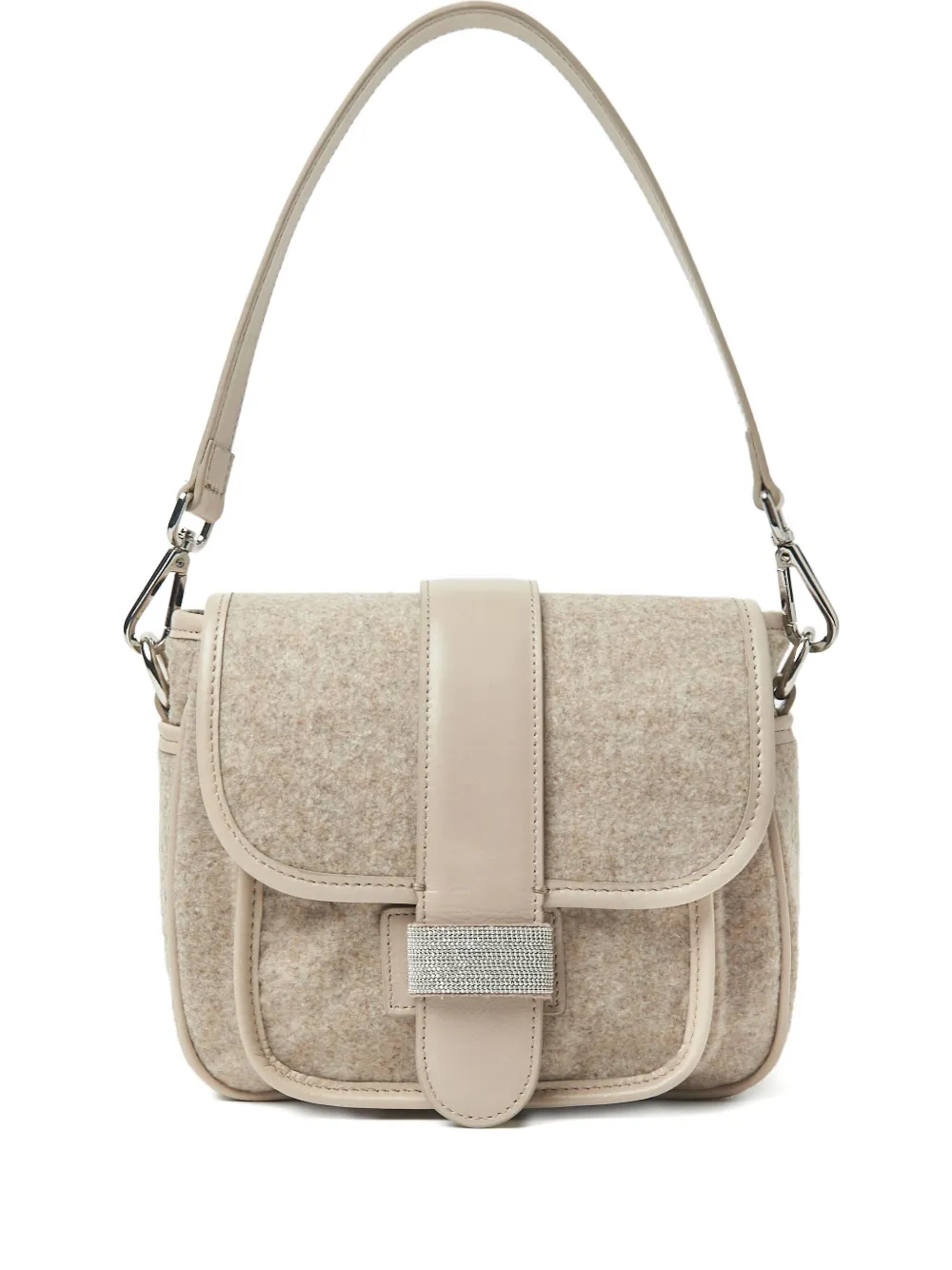 Peserico Borsa a spalla con decorazione - Toni neutri