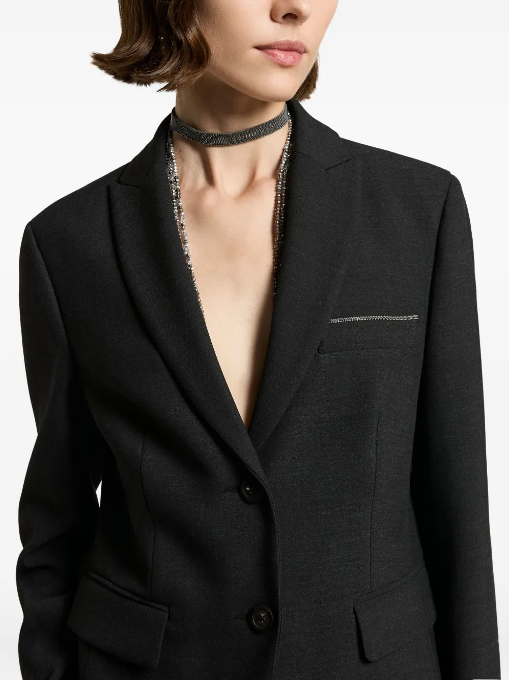 Peserico Verfraaide blazer Grijs