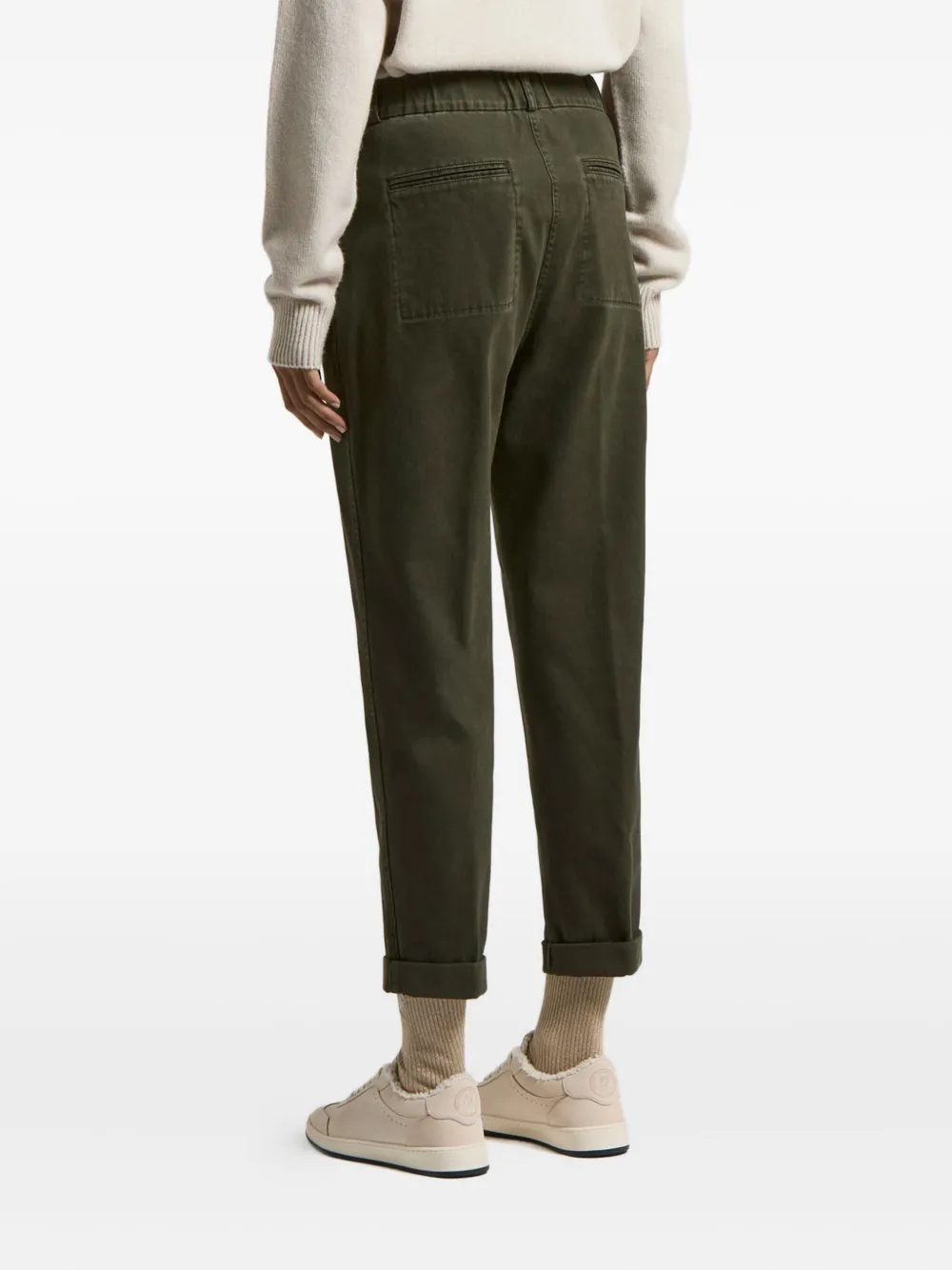 Peserico Broek met geplooide details Groen