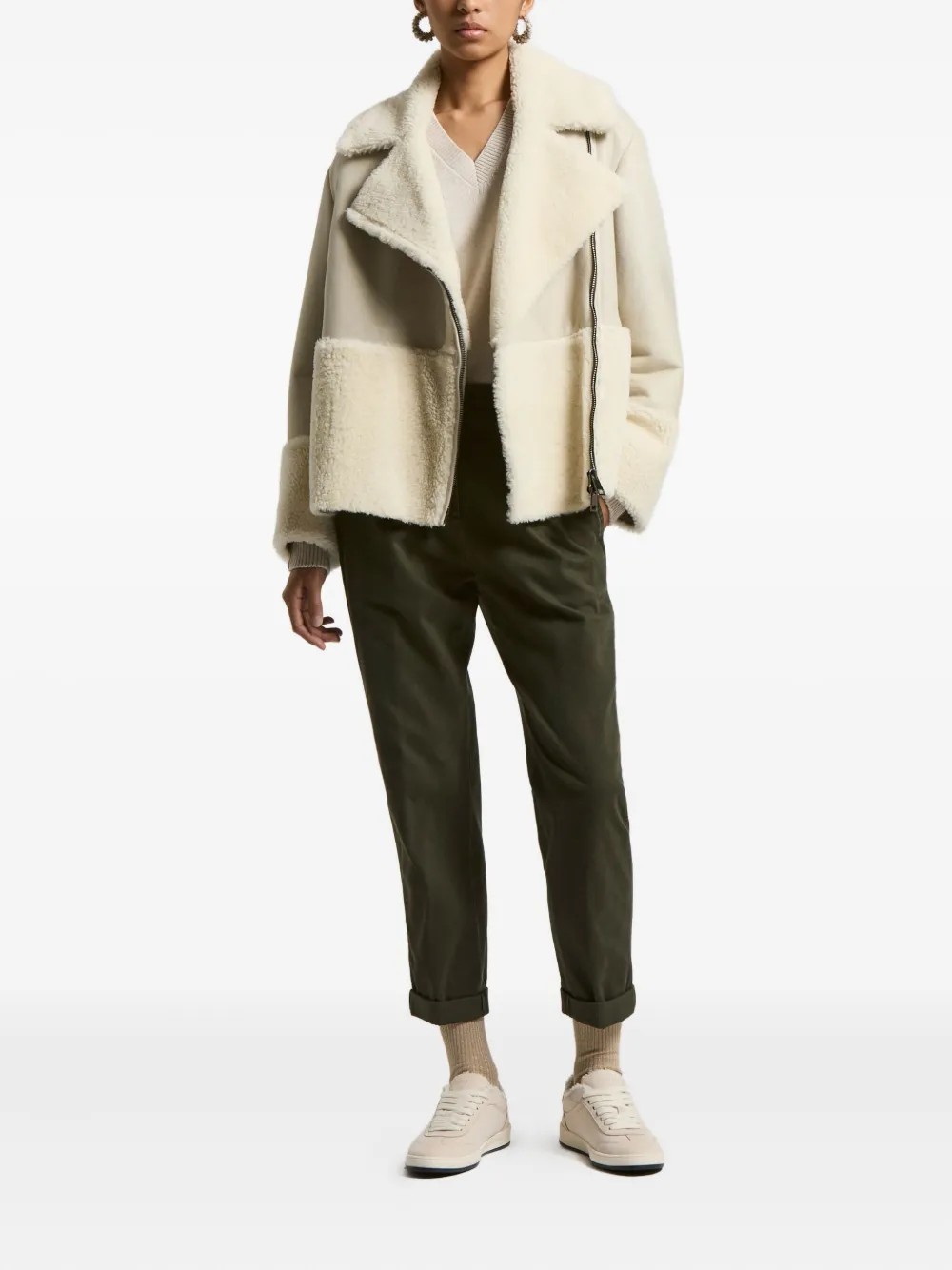 Peserico pleated-details trousers - Groen