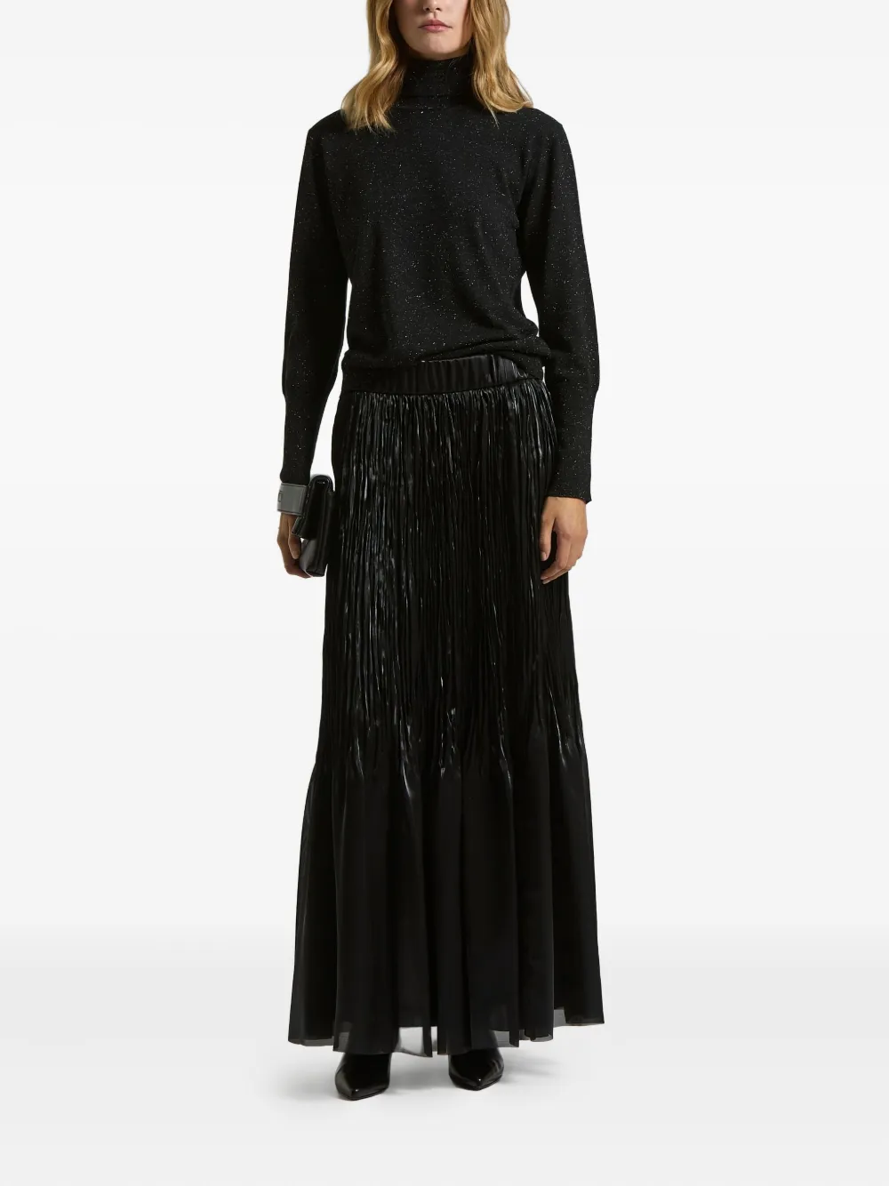 Peserico Coltrui met lurex detail Zwart