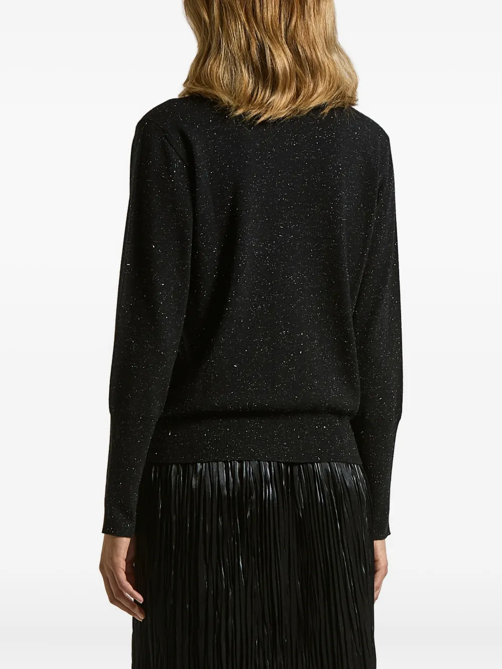 Peserico Coltrui met lurex detail Zwart