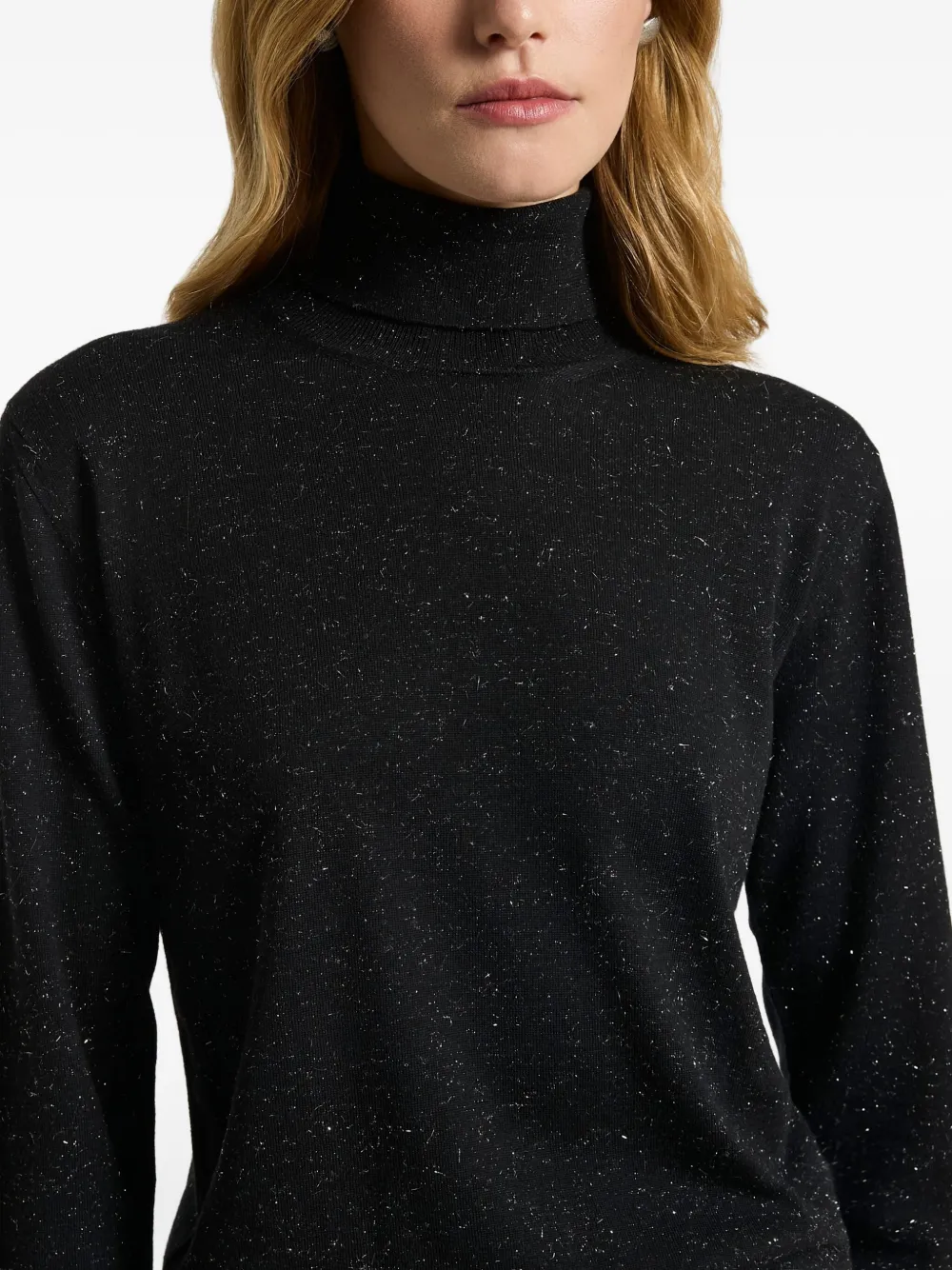 Peserico Coltrui met lurex detail Zwart