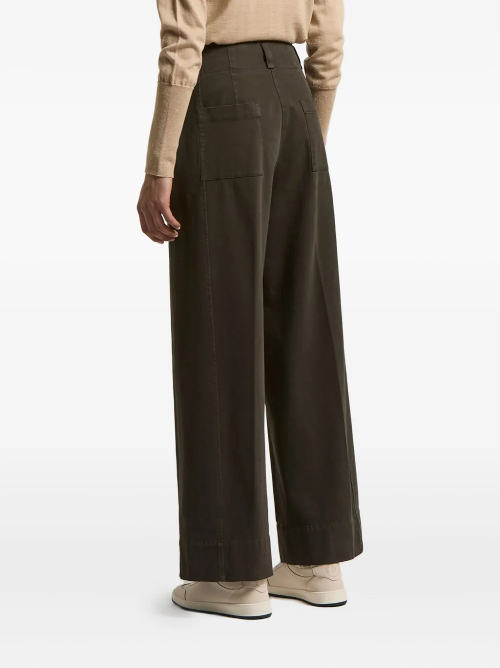 Peserico Broek met geplooide details Bruin