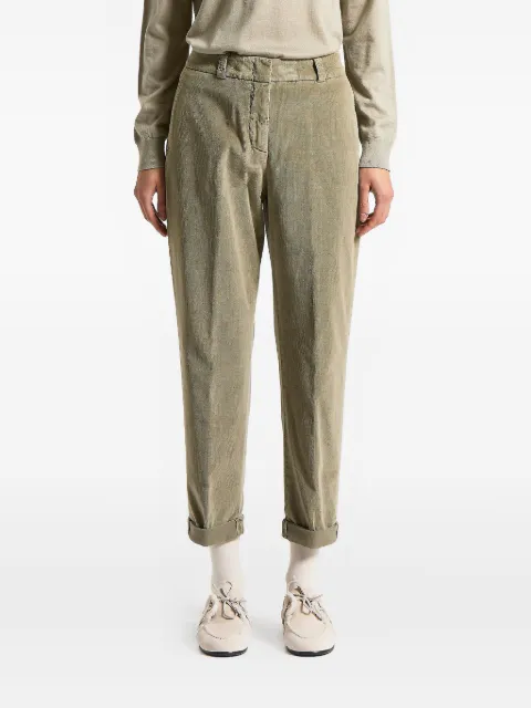Peserico corduroy-texture cuffed trousers