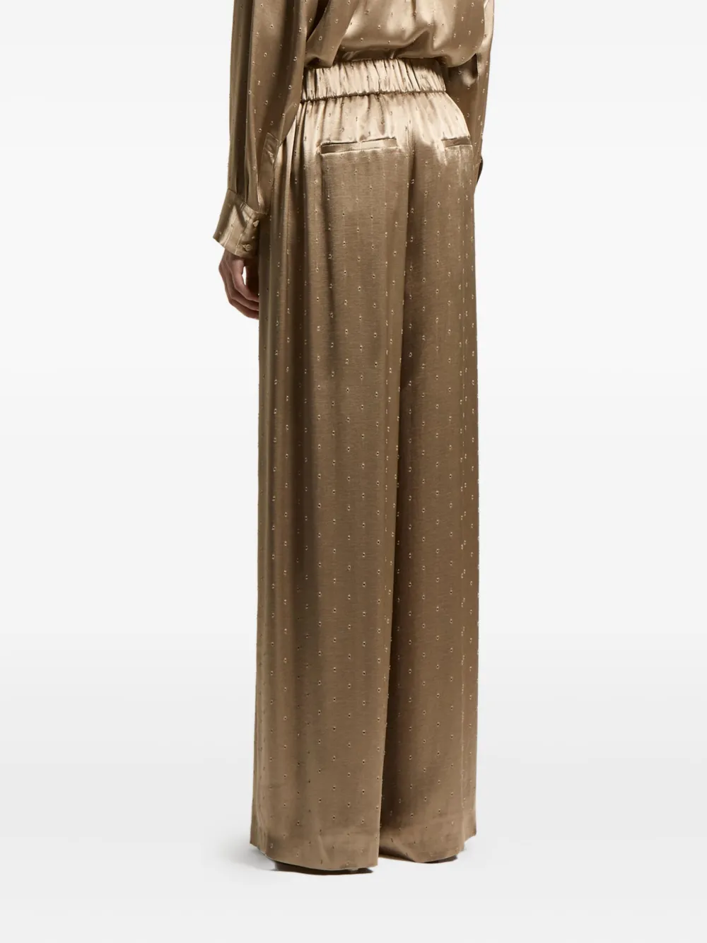 Peserico Polka Dot-pattern Trousers In Gold