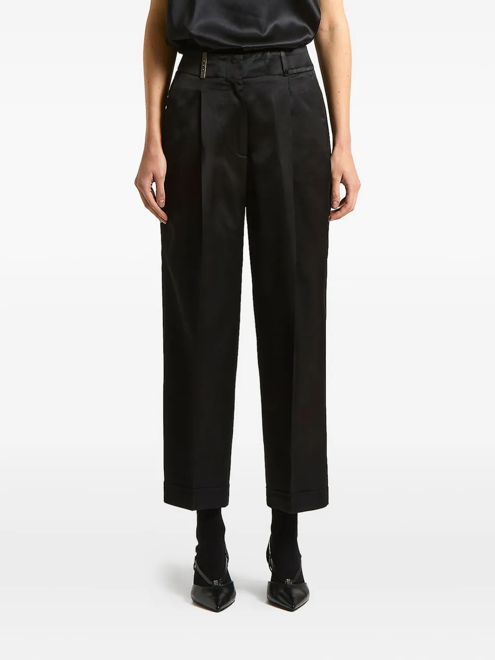 Peserico Pleated Trousers In Black