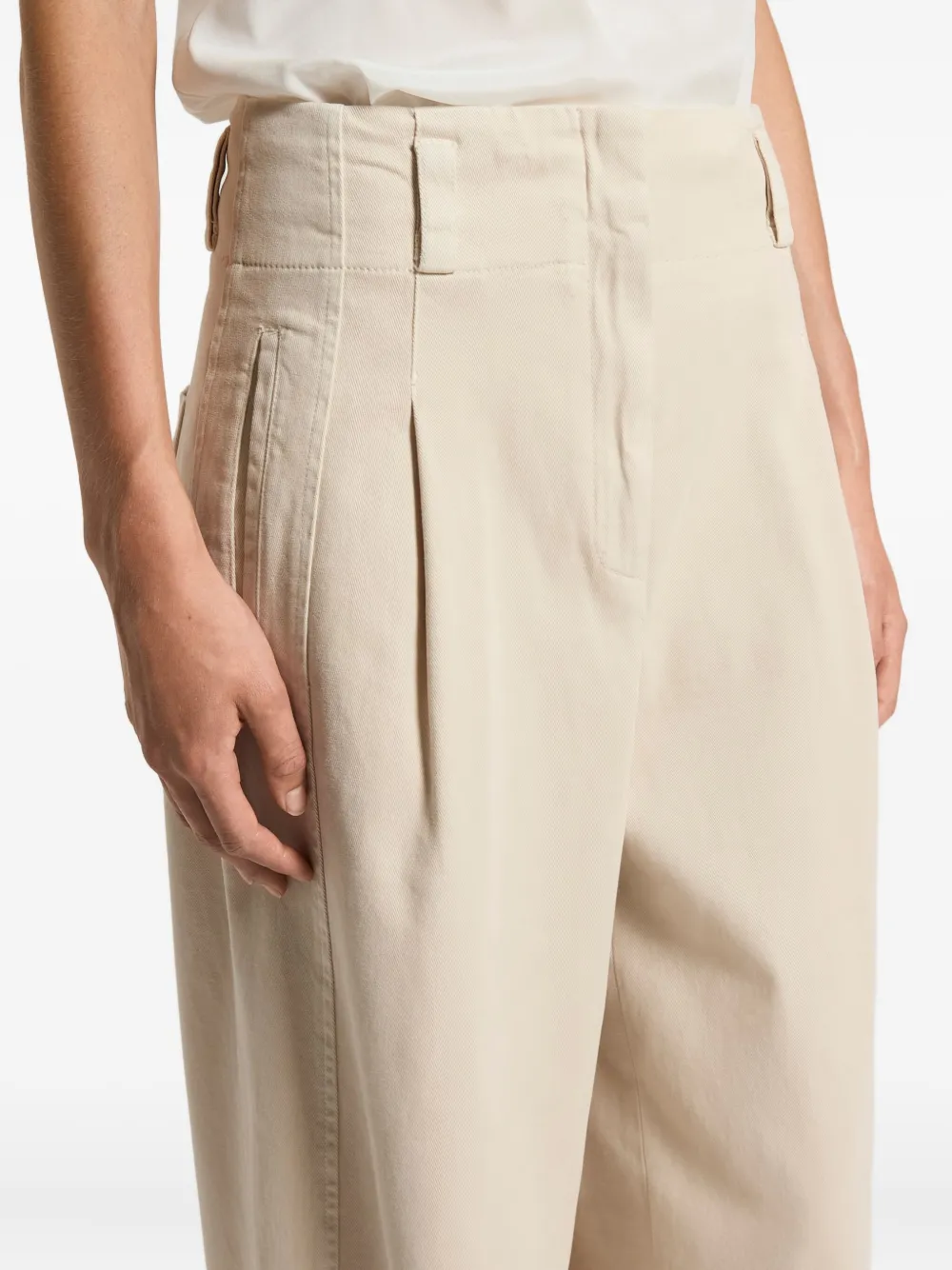 Peserico Pleated Trousers In Neutral