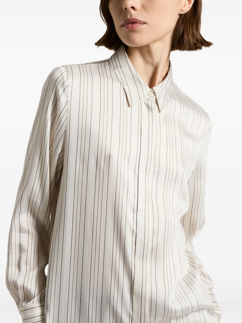 Peserico Gestreept blouse Wit