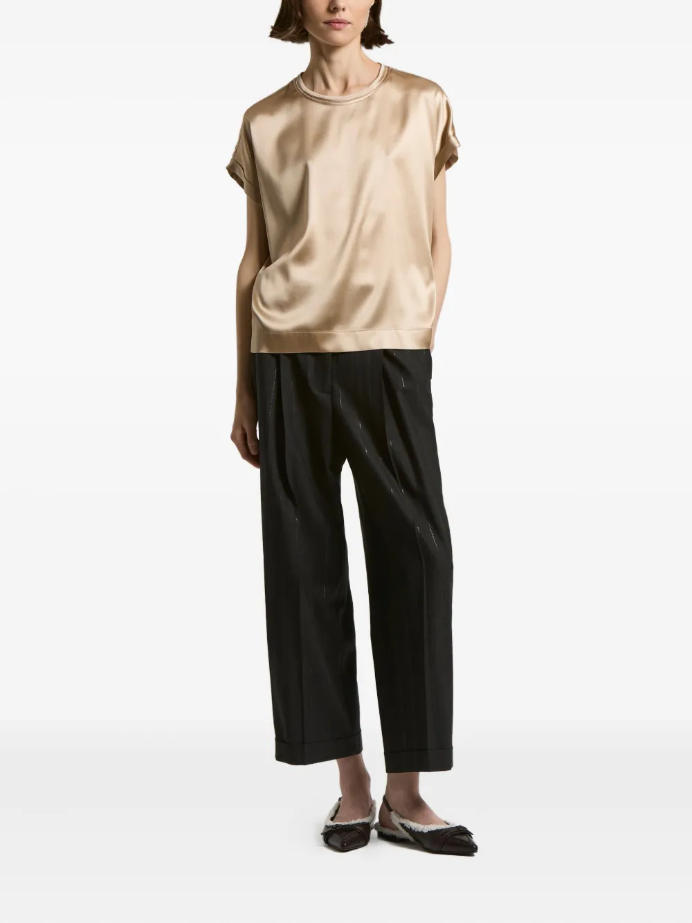 Peserico silk-blend short-sleeve top | Blouses | Image 2