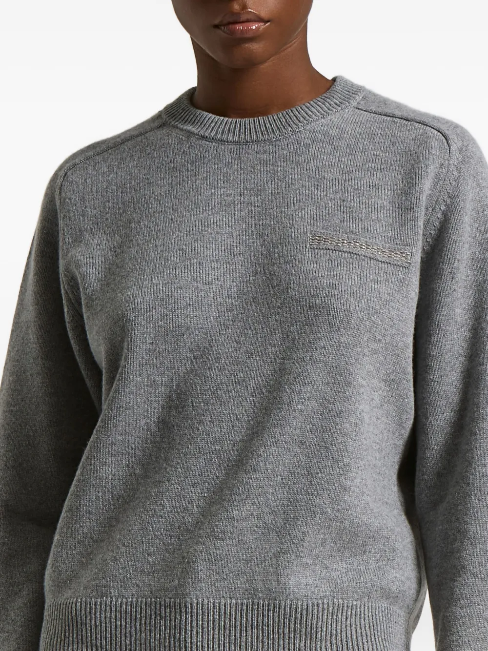 Peserico Crew-neck Sweater In Gray