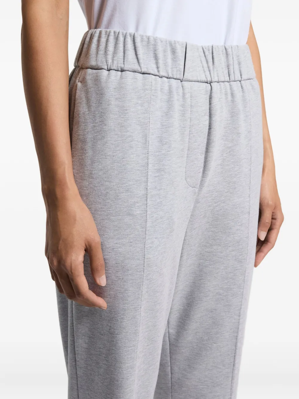 Peserico Cuffed-hem Trousers In Gray