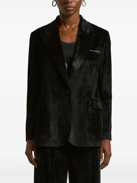 Peserico corduroy single-breasted blazer