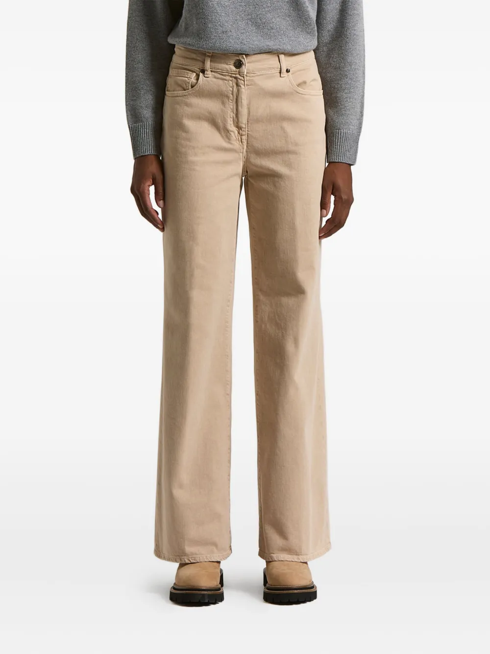 Peserico Flared Jeans In Neutral