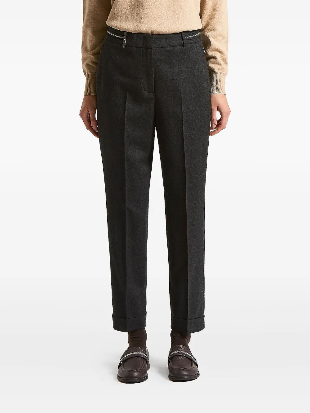 Peserico pressed crease trousers | Grey | Image 1