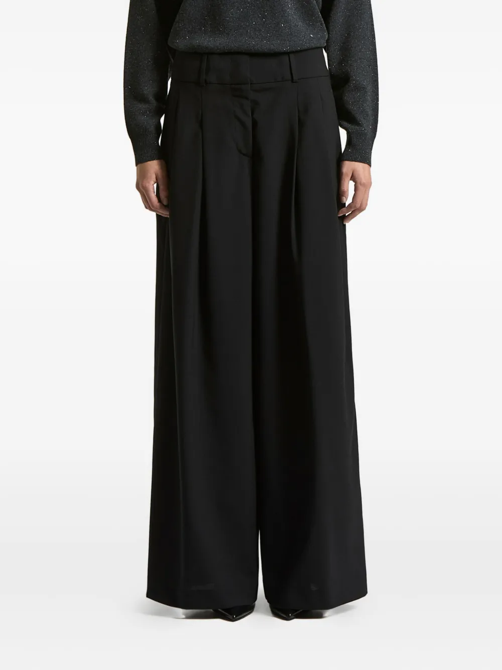 Peserico Pleated Trousers In Black