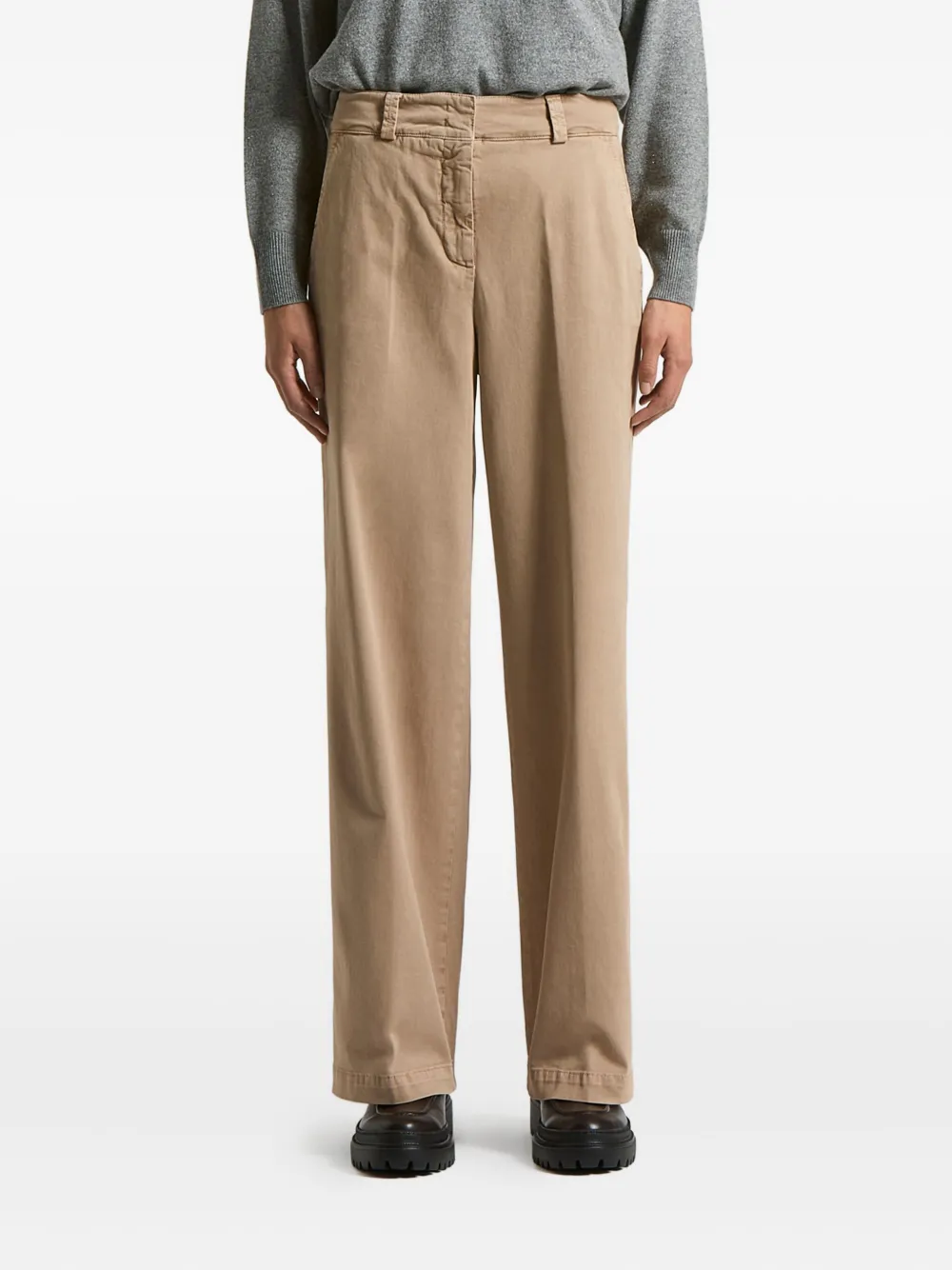 Peserico Belt-loops Trousers In Neutral