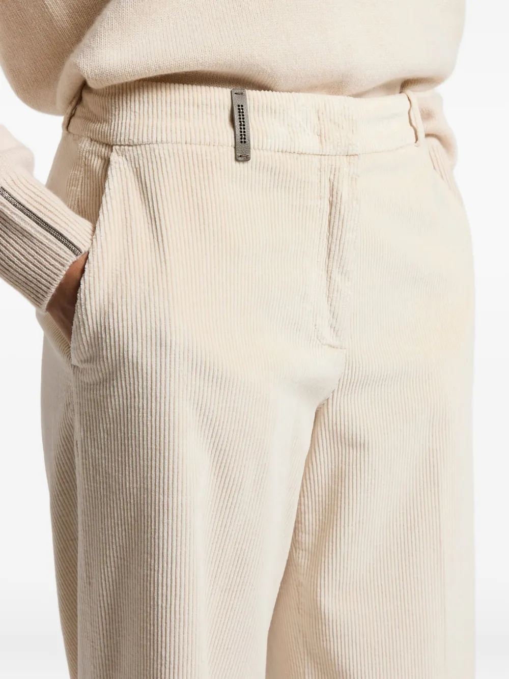 Peserico Corduroy Trousers In Neutral