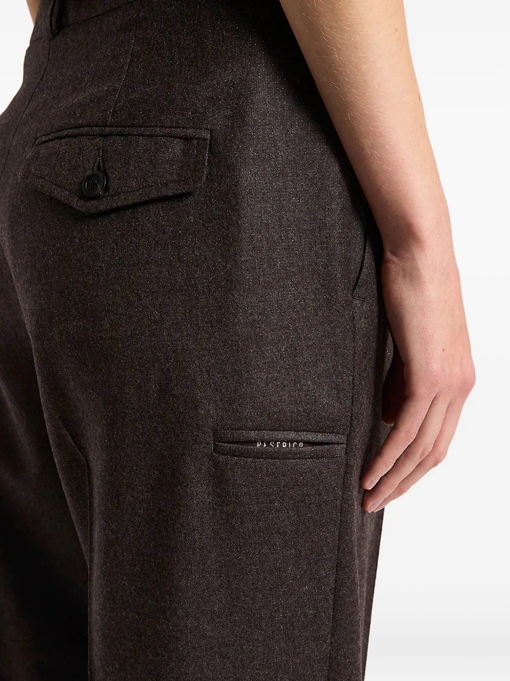 Peserico Pleated Trousers In Brown