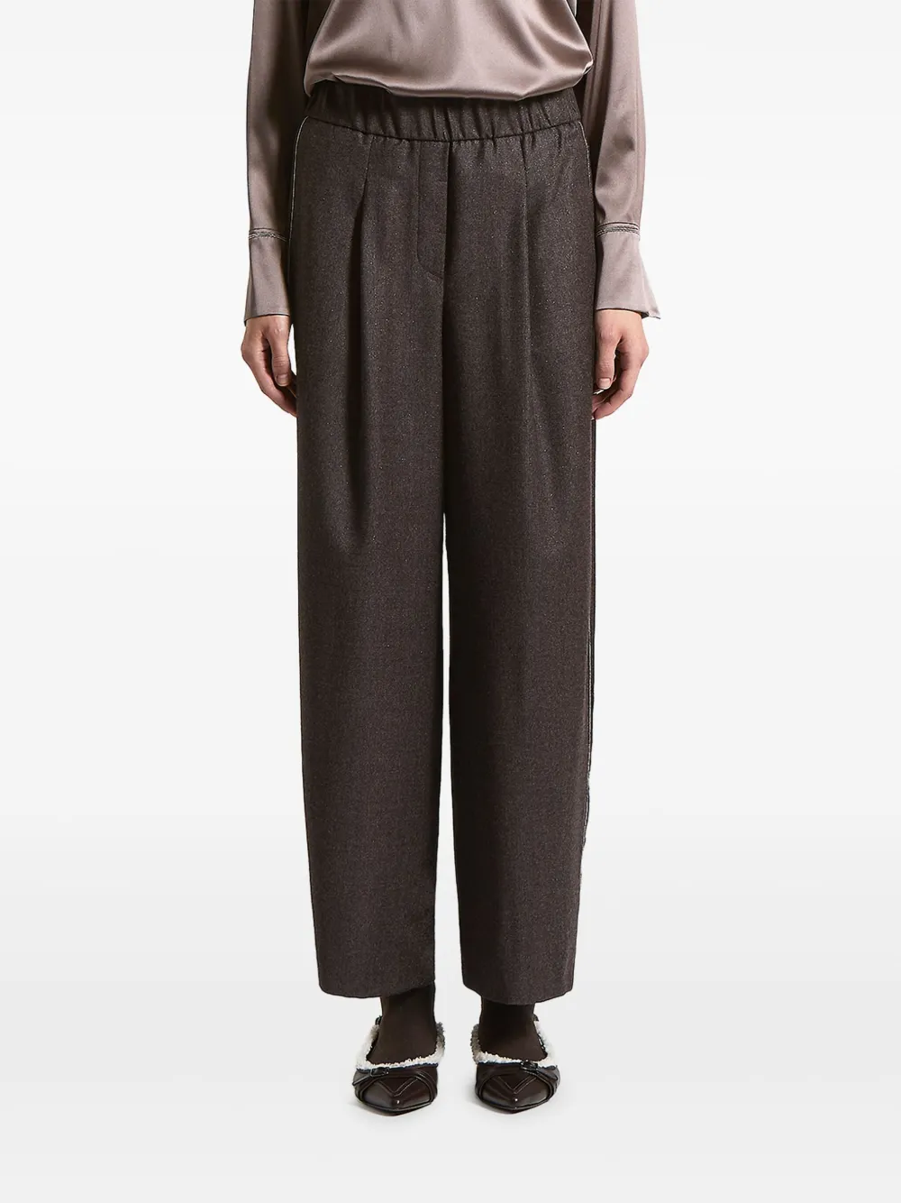 Peserico pleated trousers | Brown | Image 1