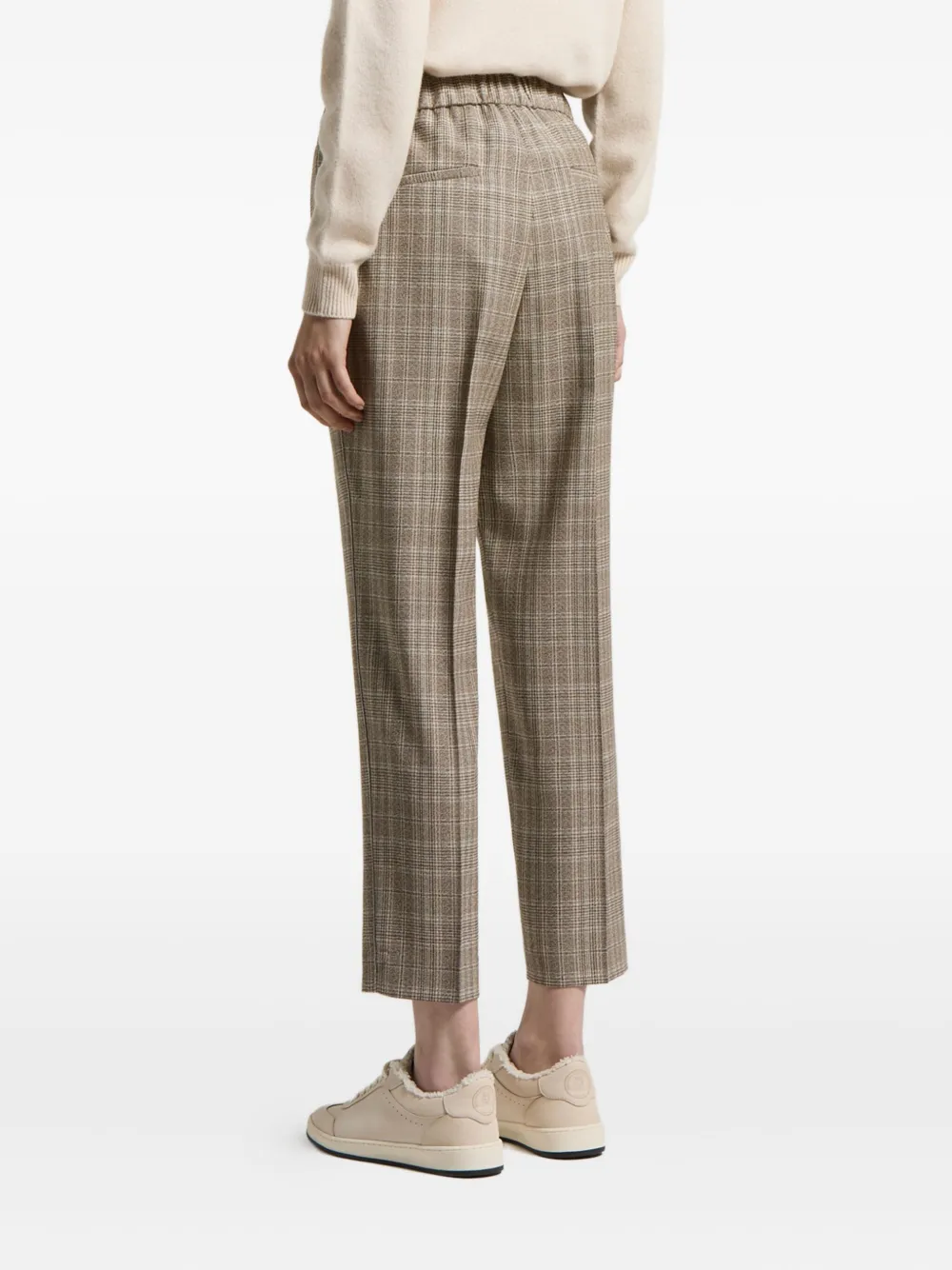 Peserico Geruite broek Bruin