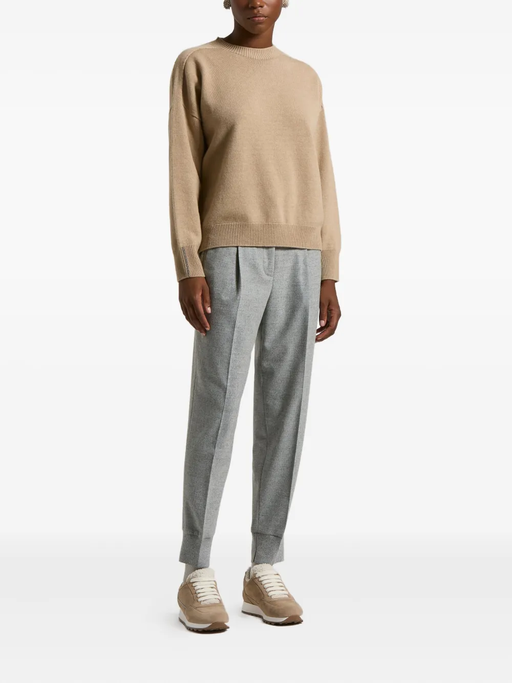 Peserico Crew-neck Sweater In Neutral