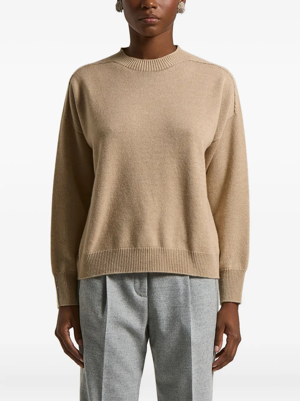 Peserico Crew-neck Sweater In Neutral