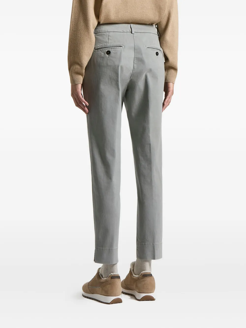 Peserico Belt-loops Trousers In Gray