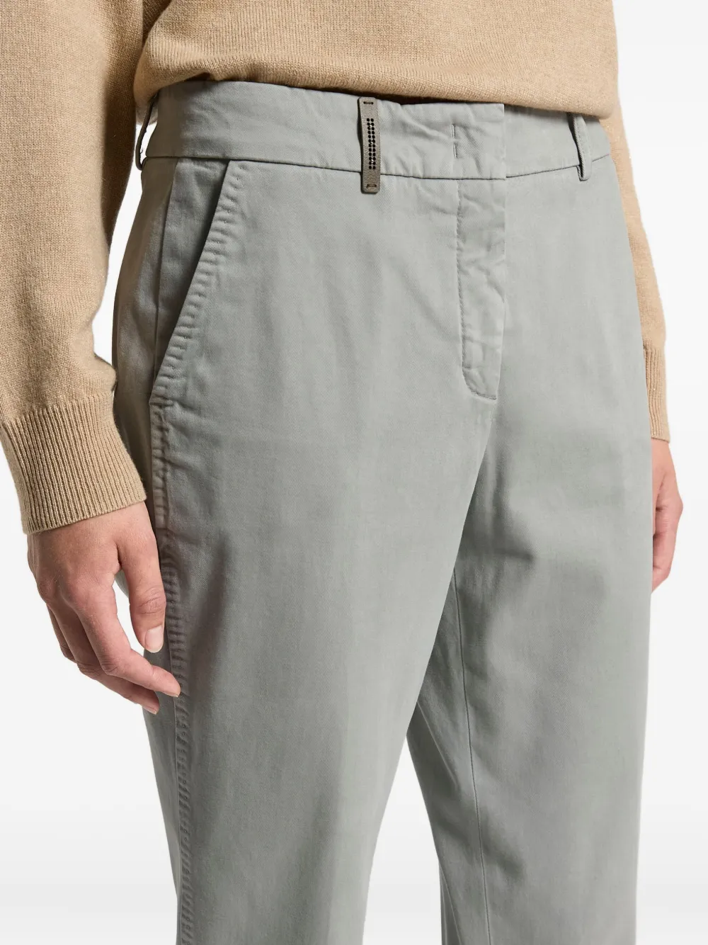 Peserico Belt-loops Trousers In Gray