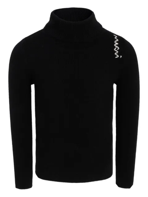 Marni Kids logo detail turtleneck sweater