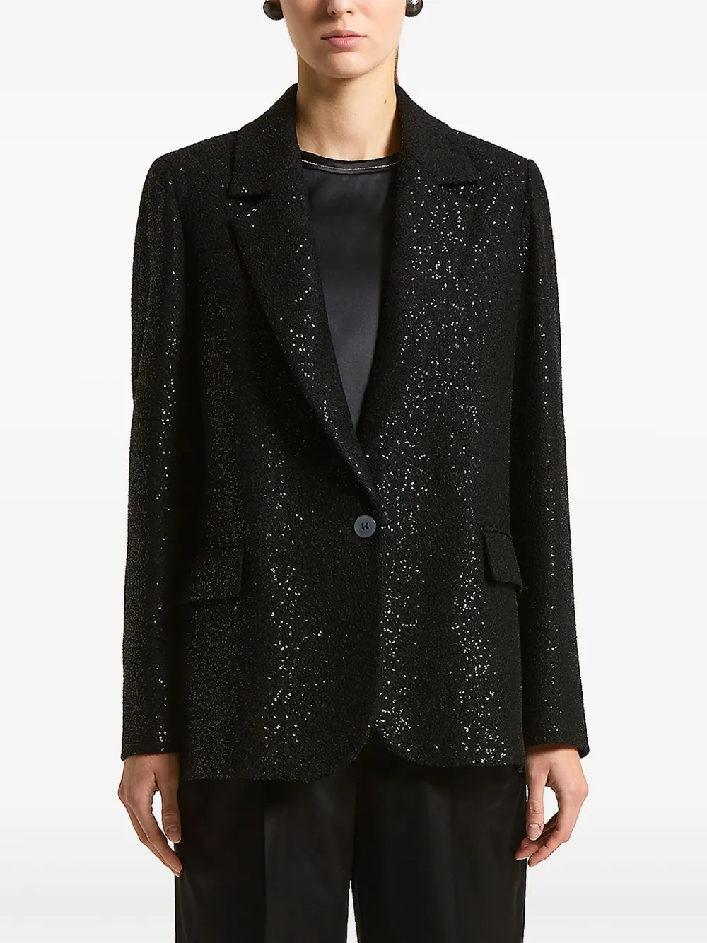 Peserico sequin-embellished blazer | Black | Image 1