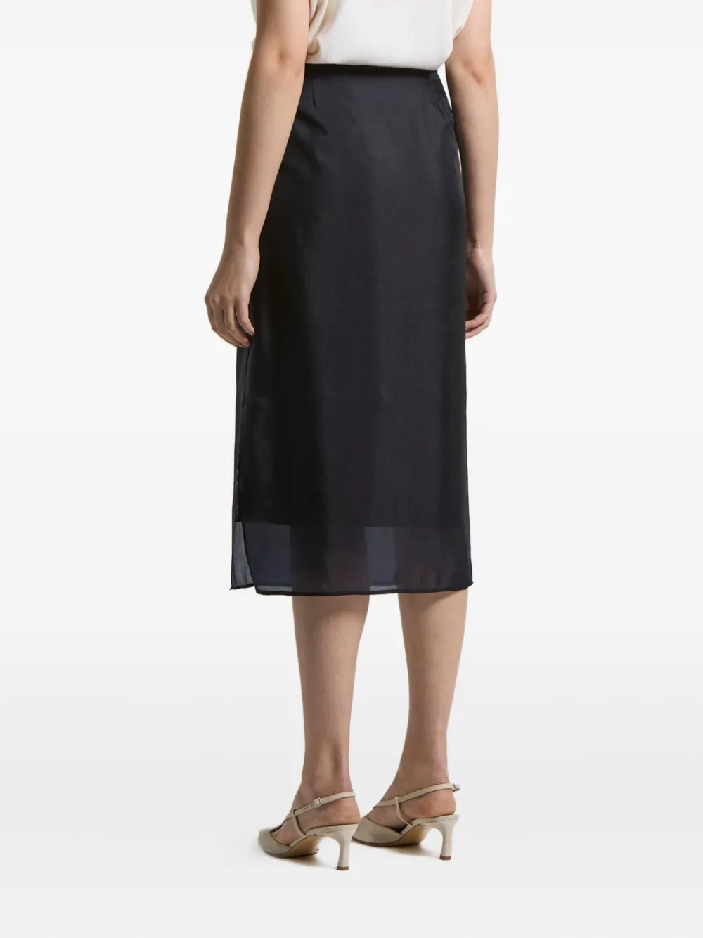 Peserico Midi-rok met zijden vlak Blauw