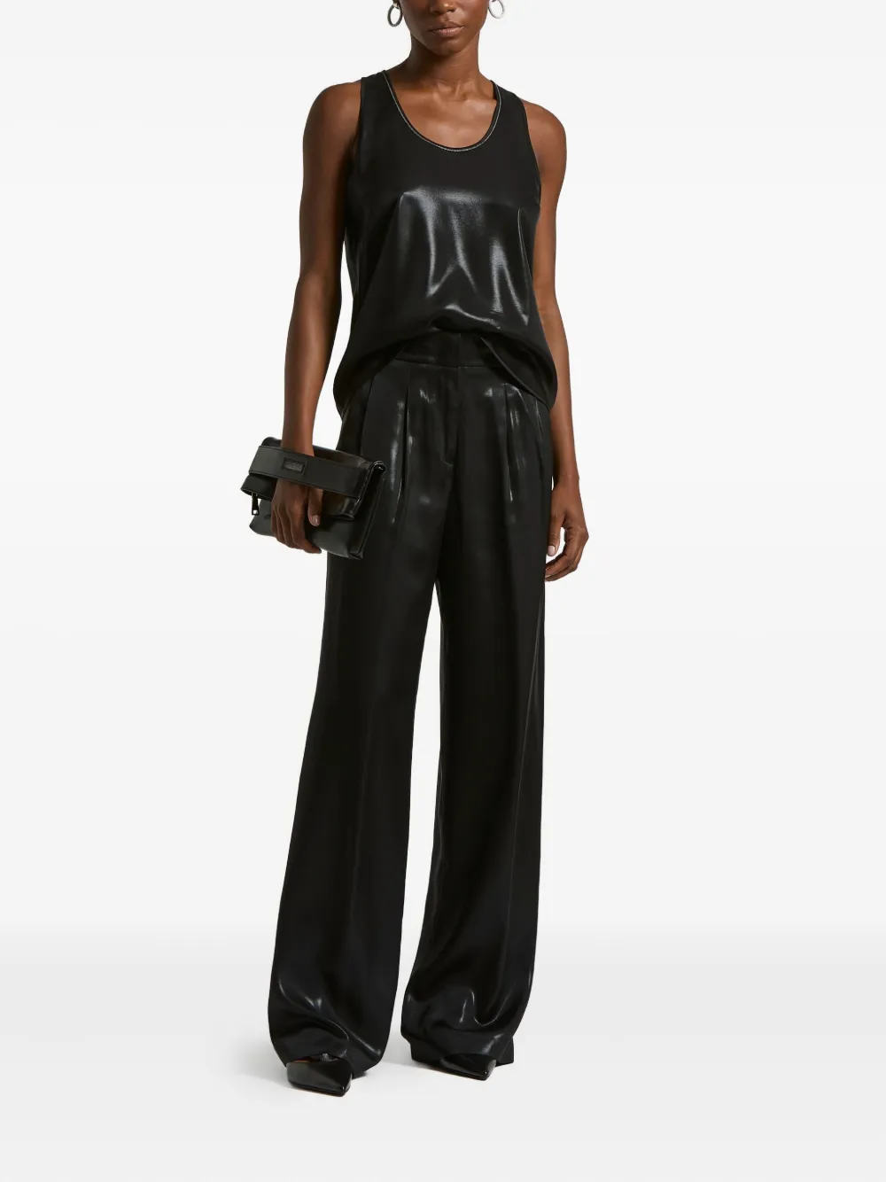 Peserico pleated trousers - Zwart
